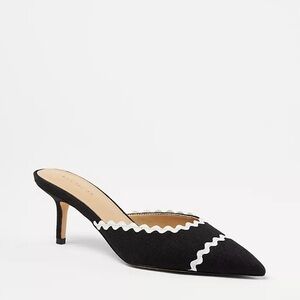NEW Ann Taylor Ric Rac Embroidered Mule Pumps, 8.5